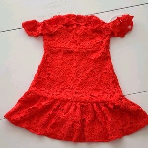 Sexy bright red dress